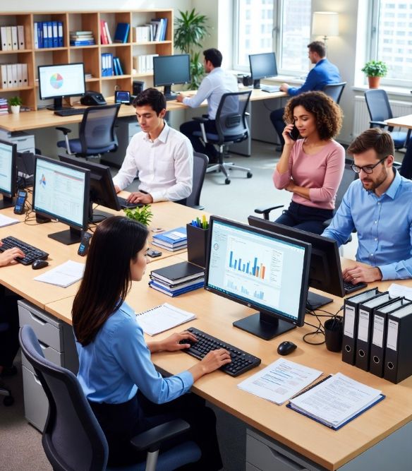 insurance professionals at work